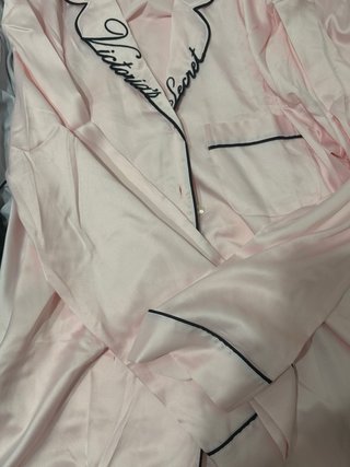 Pijama Victoria's Secret Rosa Satinado