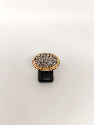 Anillo Sello Oval Oro 18kt Circonitas de colores