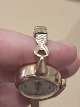 Vintage reloj de pulsera dorado y plateado