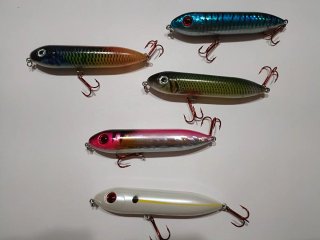 Set 5 artificiali top water spinning