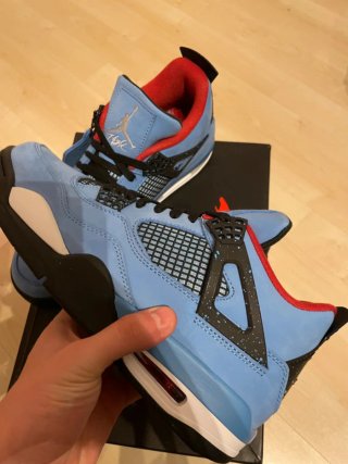 Jordan 4 Retro Travis Scott Blue Talla 42