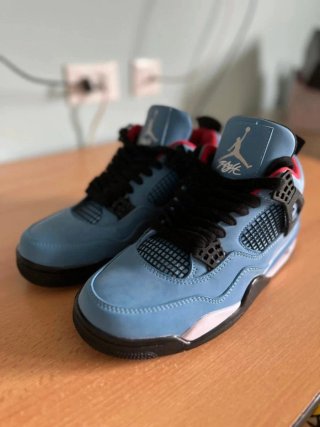 Jordan 4 Retro Travis Scott Blue Talla 42