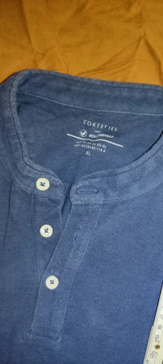 Camiseta L azul Cortefiel