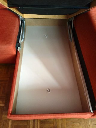 Sofá cama naranja tela perfecto estado