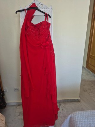 Vestido fiesta Duende Talla 42 Gasa Pedrería