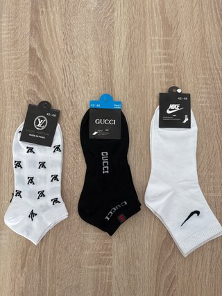 Pack 3 Pares Calcetines Gucci, LV, Nike