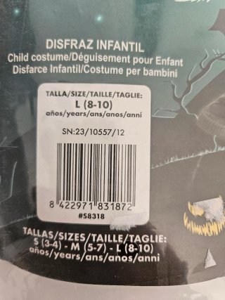 Disfraz  Esqueleto niño