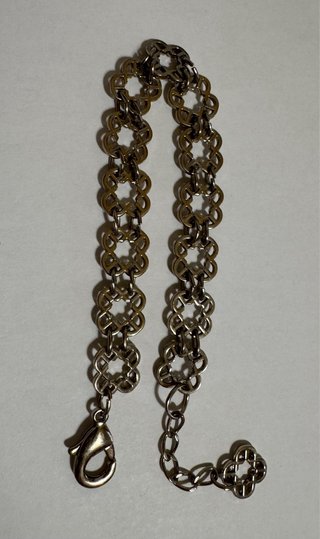Bracciale vintage maglie intrecciate argento