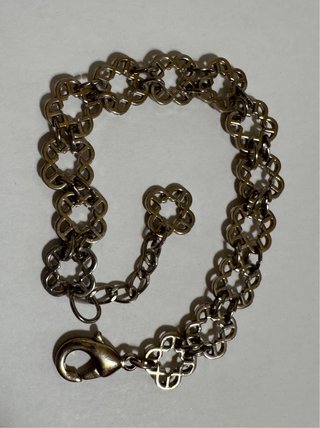 Bracciale vintage maglie intrecciate argento