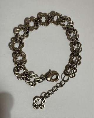 Bracciale vintage maglie intrecciate argento