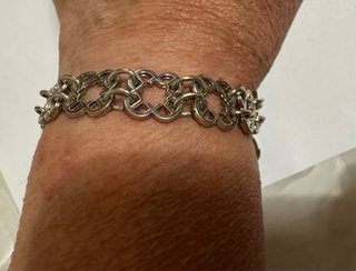Bracciale vintage maglie intrecciate argento