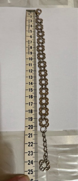 Bracciale vintage maglie intrecciate argento