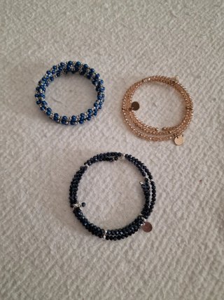 3 bracciali elastici a molla