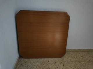 Mesa comedor 90 extensible cerezo y negro