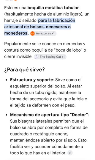 Asa metálica para bolsos Caja 15