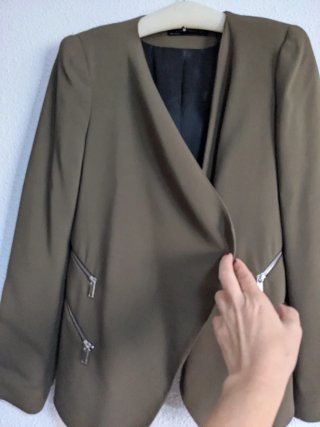 Chaqueta Zara Verde Oliva Talla L