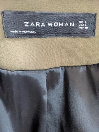 Chaqueta Zara Verde Oliva Talla L