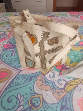 Bolso Tous de piel beige