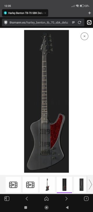 Bajo Harley Benton TB-70 SBK Negro