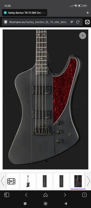 Bajo Harley Benton TB-70 SBK Negro