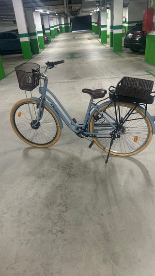 Bicicleta Eléctrica Urbana Azul