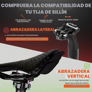 Sillín de Carbono 3D Ultraligero IMPALAPRO 195g