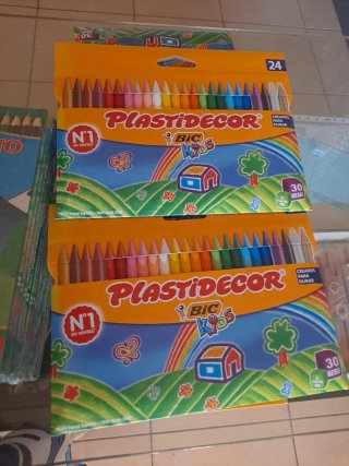 Lote 11 Cajas Plastidecor 24 Colores