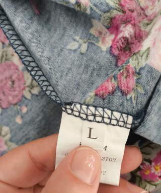 Vestido floral manga larga