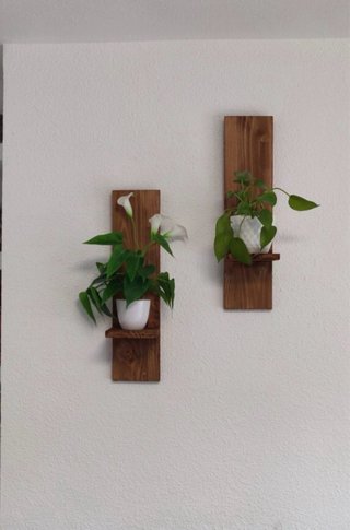 Baldas flotantes de madera maciza