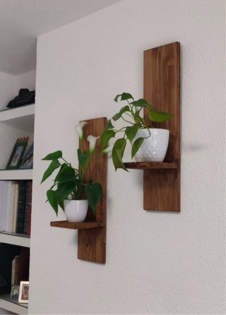 Baldas flotantes de madera maciza