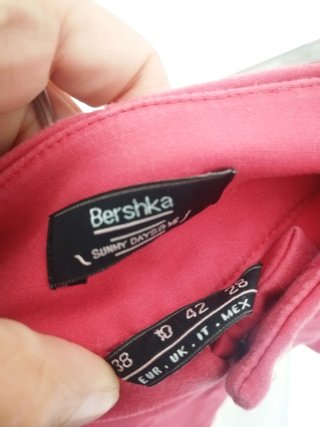 Shorts de tiro alto rosa fucsia