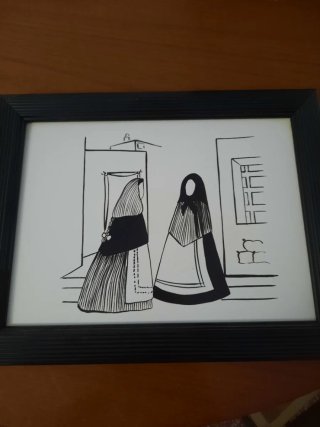 Oferta Cuadro Cerámica Dibujo Figuras