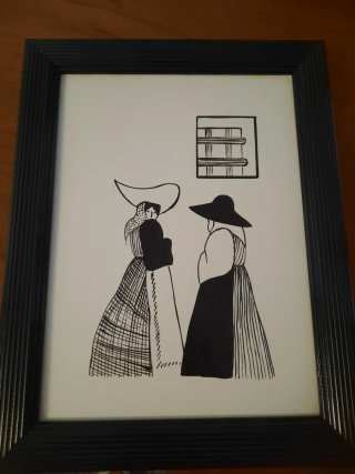 Oferta Cuadro Cerámica Dibujo Figuras