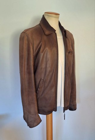 Chaqueta de Piel Schott Marrón