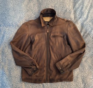 Chaqueta de Piel Schott Marrón