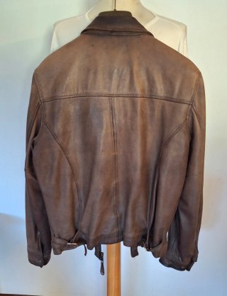 Chaqueta de Piel Schott Marrón