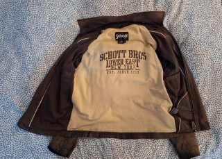 Chaqueta de Piel Schott Marrón