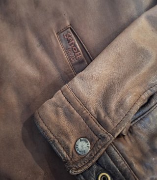 Chaqueta de Piel Schott Marrón