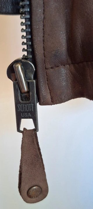 Chaqueta de Piel Schott Marrón