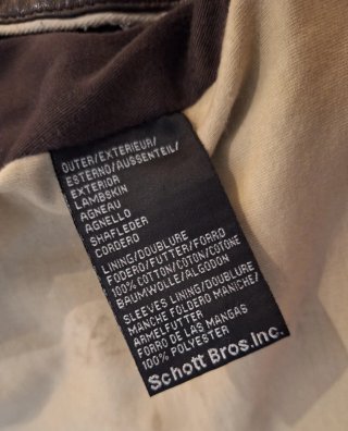 Chaqueta de Piel Schott Marrón