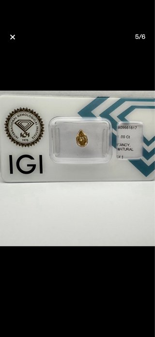 Diamante Natural 1.00 ct Fancy Brown Yellow SI1
