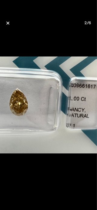 Diamante Natural 1.00 ct Fancy Brown Yellow SI1