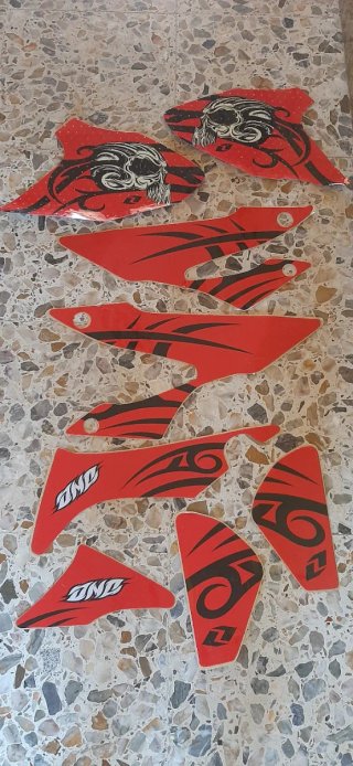 Kit Vinilos Adhesivos Moto/Quad Rojo