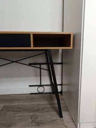 Escritorio moderno madera y metal 48x120