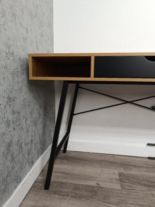 Escritorio moderno madera y metal 48x120