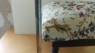 Taburete vintage francés con compartimento