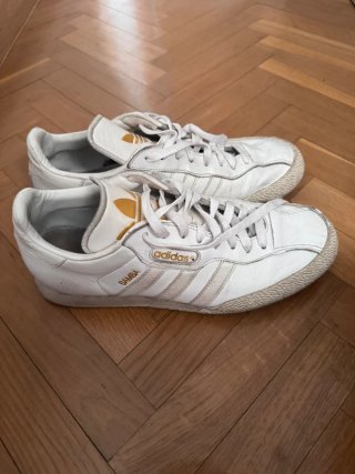Zapatillas Adidas Samba Blancas Doradas