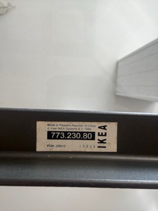Mesa centro IKEA cristal negra 68x68 descatalogada