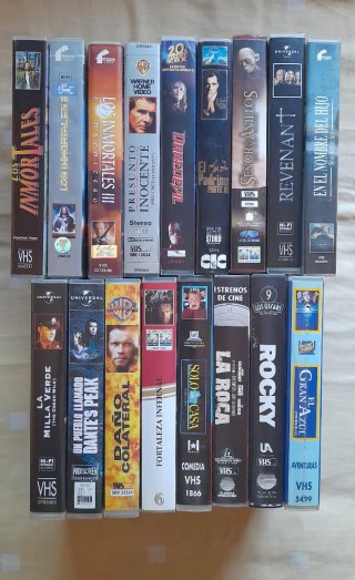 Lote 20 VHS Películas Acción/Aventura/Drama