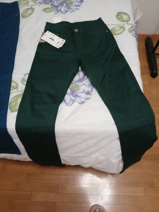 Pantalones mujer azul y verde talla 38